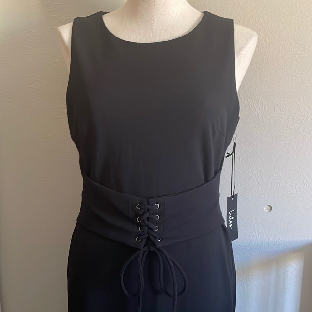 Lulu's Black Midi Dress Large NWT - Picture 2 of 14